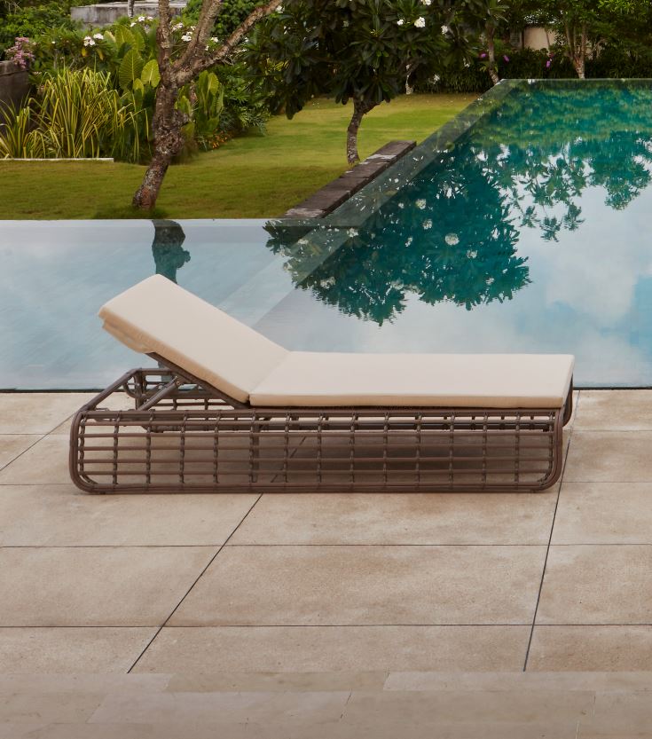 Ruby Chaise Lounger - Adjustable Backrest Outdoor Chaise