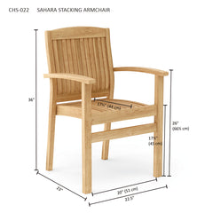 Sahara Stackable Dining Armchair - image 5