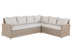 6 Piece Outdoor Wicker Sectional Dining Set with Cushions