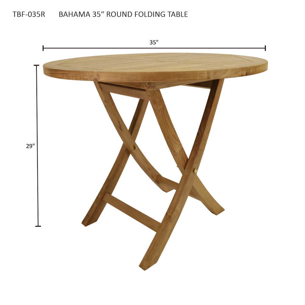 Bahama 35" Round Bistro Folding Table - image 3