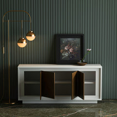 Paraggi Sideboard - White & Mahogany - image 4