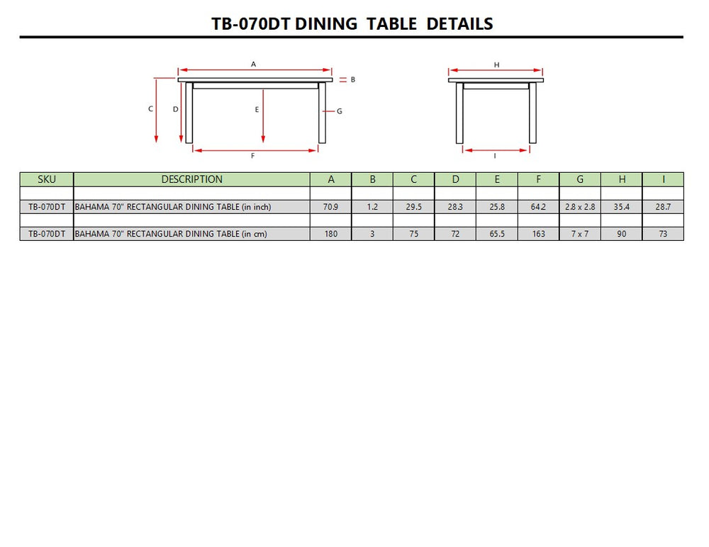 Bahama Rectangular Dining Table - image 3