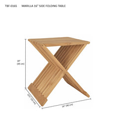 Marilla 16" Side Folding Table - image 6