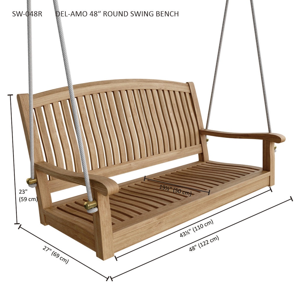Del-Amo 48" Round Swing Bench - image 3