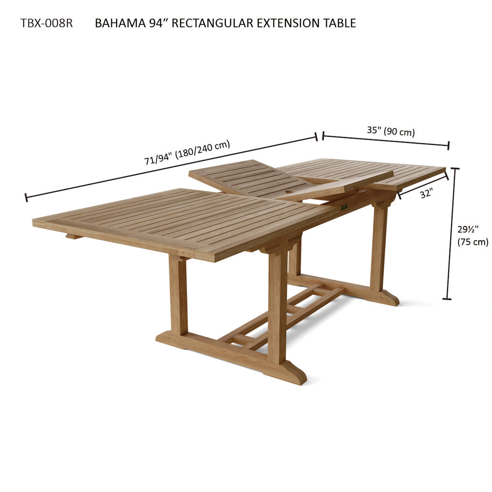Bahama 8-Foot Rectangular Extension Table - image 6