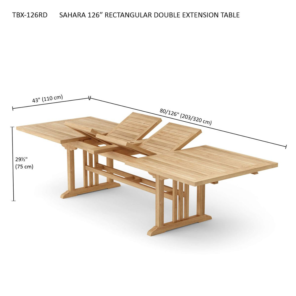 Sahara 126" Rectangular Double Ext. Table - image 5