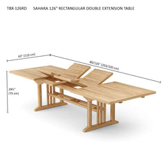 Sahara 126" Rectangular Double Ext. Table - image 5