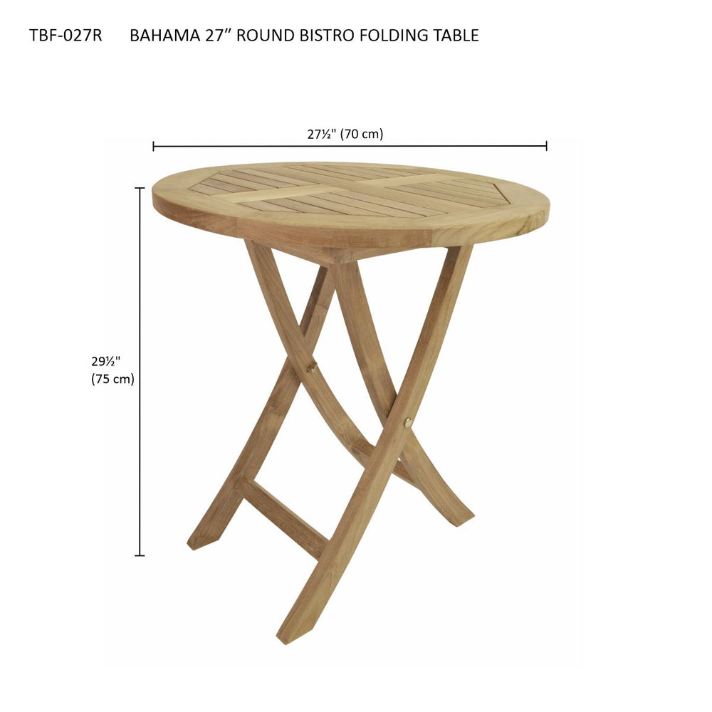 Bahama 27" Round Bistro Folding Table - image 7