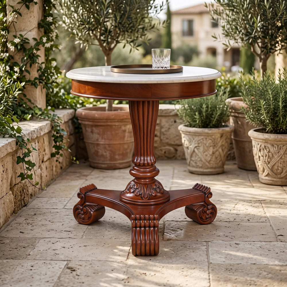 Bella Side Table w/ Marble Top