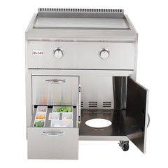 Blaze 30" Gas Griddle Stainless Steel Grill Cart - SKU: BLZ-GRIDDLE-CT-SC