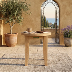 Brianna 20" Round Side Table in Teak