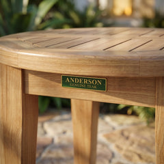 Brianna 20" Round Side Table in Teak