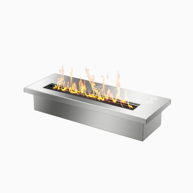 The Bio Flame 16-inch ventless ethanol burner in stainless steel