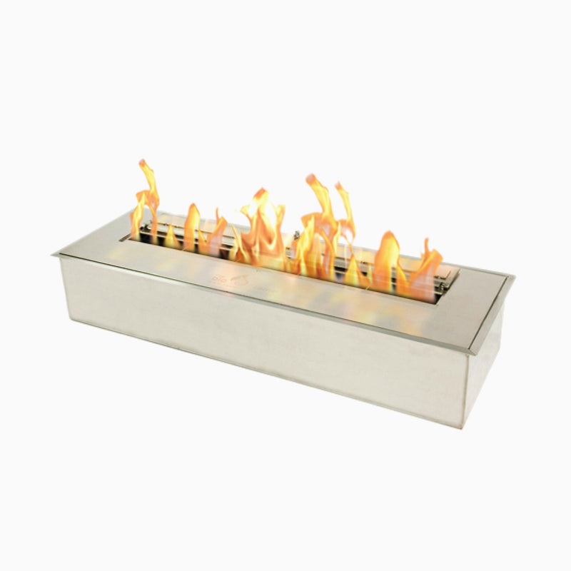 The Bio Flame 24-inch ventless ethanol burner in stainless steel