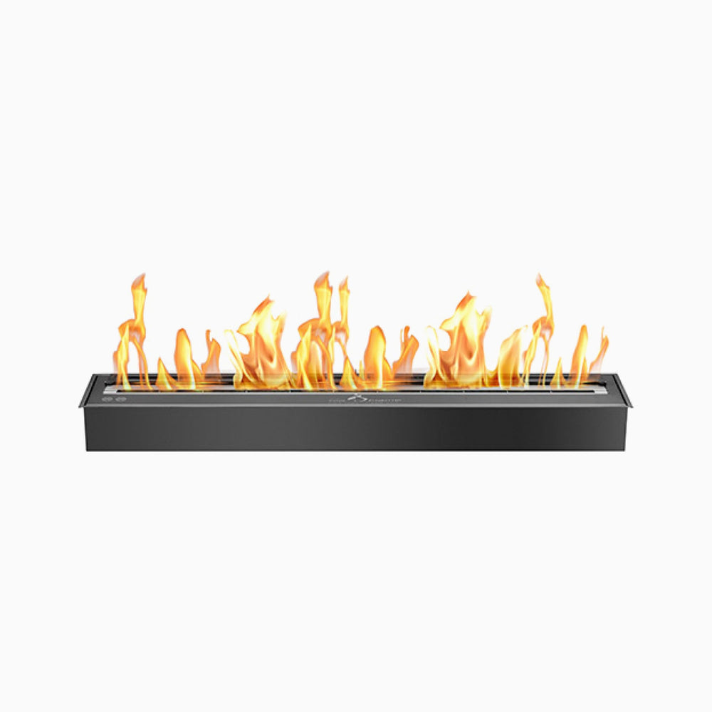 The Bio Flame 48-inch linear ventless ethanol burner in black