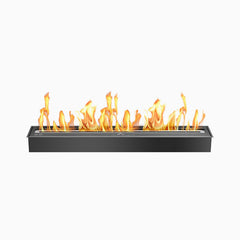 The Bio Flame 48-inch linear ventless ethanol burner in black