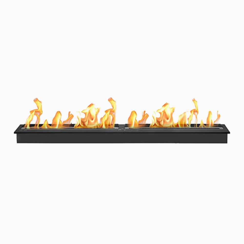 The Bio Flame 72-inch linear ventless ethanol burner in black