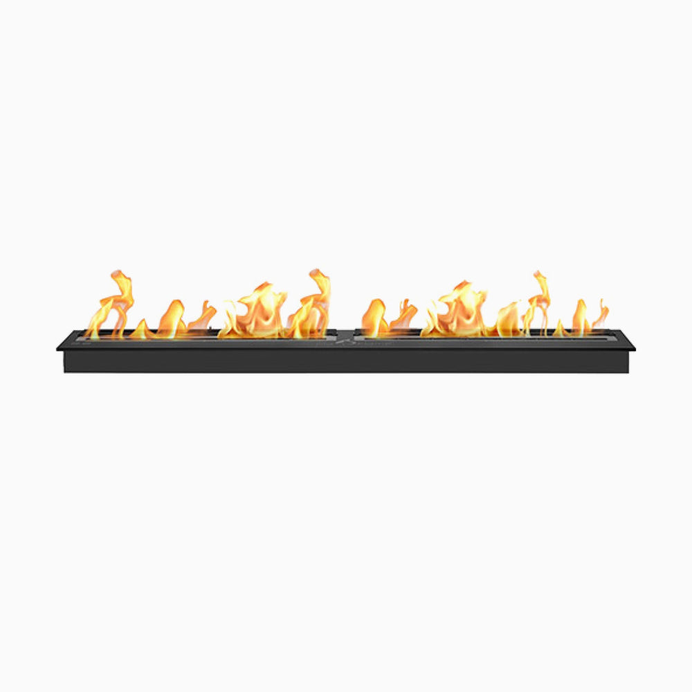 The Bio Flame 84-inch linear ventless ethanol burner in black