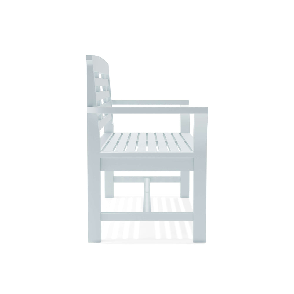 Sakura 2-Seater Teak Bench In White Finish - image 7