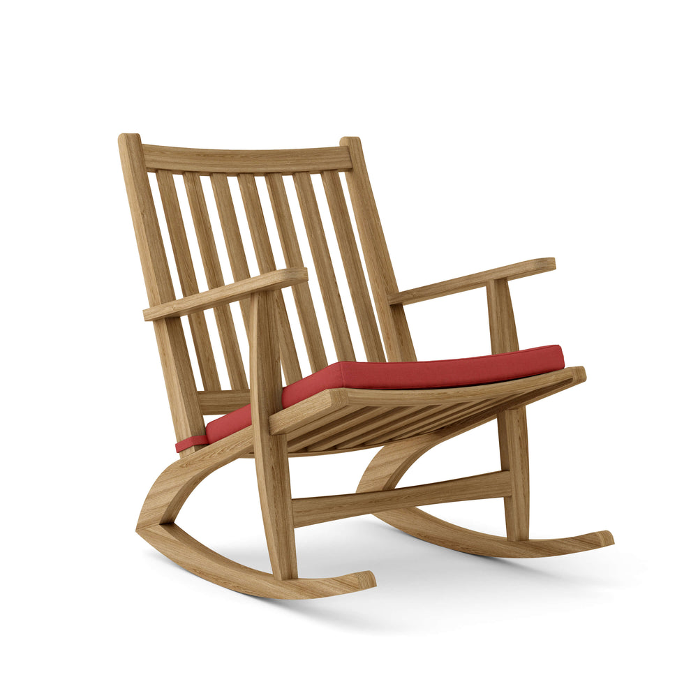 Modern Rocking Armchair - Cast Pomegranate cushion