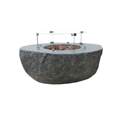 Elementi Round Fire Pit Wind Guard for Manchester and Metropolis Fire Table OFG104-WS