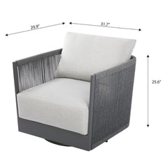 Elementi Capri Rope Swivel Chair OS2503W