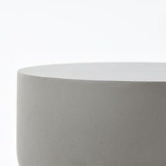 Elementi Chronos 17.7" Round Concrete Side Table FEG07