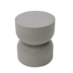 Elementi Chronos 17.7" Round Concrete Side Table FEG07