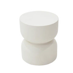Elementi Chronos 17.7" Round Concrete Side Table FEG07