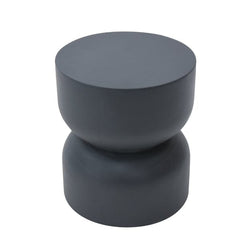 Elementi Chronos 17.7" Round Concrete Side Table FEG07