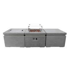Elementi Manhattan and Aurora Wind Guard For Fire Pit OFG103-WS