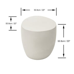 Elementi Ikaria 19" Cobble Side Table FEG04
