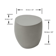 Elementi Ikaria 19" Cobble Side Table FEG04