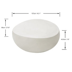 Elementi Ikaria 42" Cobbly Concrete Coffee Table FCG09