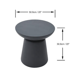 Elementi Kylix 20" Round Concrete Side Table FEG06