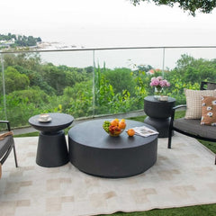 Elementi Kylix 20" Round Concrete Side Table FEG06