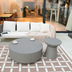 Elementi Kylix 20" Round Concrete Side Table FEG06