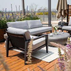 Elementi Laguna Aluminum Lounge Chair - Wicker Armrests OS2506S