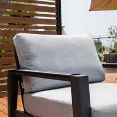 Elementi Laguna Aluminum Lounge Chair - Wicker Armrests OS2506S
