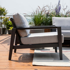 Elementi Laguna Aluminum Lounge Chair - Wicker Armrests OS2506S