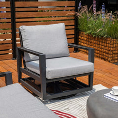 Elementi Laguna Aluminum Lounge Chair - Wicker Armrests OS2506S