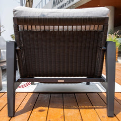 Elementi Laguna Aluminum Lounge Chair - Wicker Armrests OS2506S