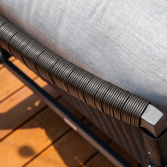 Elementi Laguna Aluminum Lounge Chair - Wicker Armrests OS2506S