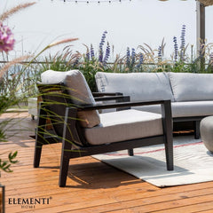 Elementi Laguna Aluminum Lounge Chair - Wicker Armrests OS2506S