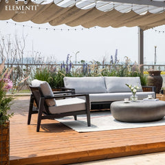 Elementi Laguna Aluminum Lounge Chair - Wicker Armrests OS2506S
