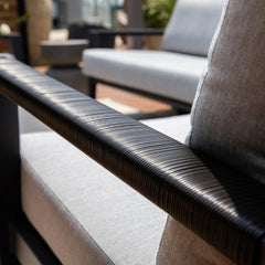 Elementi Laguna Aluminum Lounge Chair - Wicker Armrests OS2506S