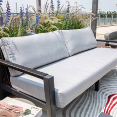 Elementi Laguna Outdoor Aluminum 3-Seat Sofa with Sunbrella Cushions OS2506T
