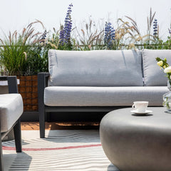 Elementi Laguna Outdoor Aluminum 3-Seat Sofa with Sunbrella Cushions OS2506T