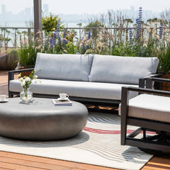 Elementi Laguna Outdoor Aluminum 3-Seat Sofa with Sunbrella Cushions OS2506T