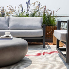 Elementi Laguna Outdoor Aluminum 3-Seat Sofa with Sunbrella Cushions OS2506T